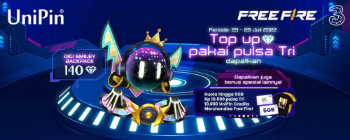 Top Up Diamonds Free Fire Pakai Pulsa Tri, Gak Bohong Hematnya!